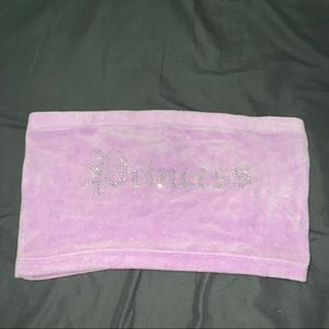 FOREVER 21 Velvet “PRINCESS” rhinestone tube top